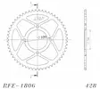 Supersprox / JT Teräs takaratas 1806.56 - Moottoripyörän takarattaat - D26642 - 2