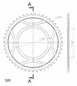 Supersprox / JT Teräs takaratas 857.47 - Moottoripyörän takarattaat - D26832 - 2