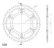 Supersprox Stealth Takaratas Husab./Husqv./Ktm Kulta 48 - Moottoripyörän takarattaat - D182902 - 2