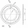 Supersprox Teräs takaratas 1793.42 - Moottoripyörän takarattaat - D216462 - 2