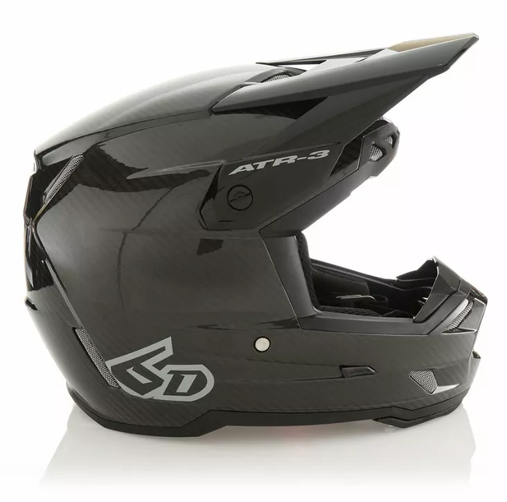 6D Helmet ATR-3 Solid Gloss Black FIM - Offroad-kypärät - D546982 - 1