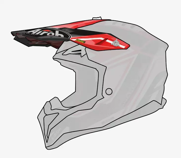 Airoh Aviator 3 Lippa League punainen - Offroad kypärien lipat - D504252 - 1