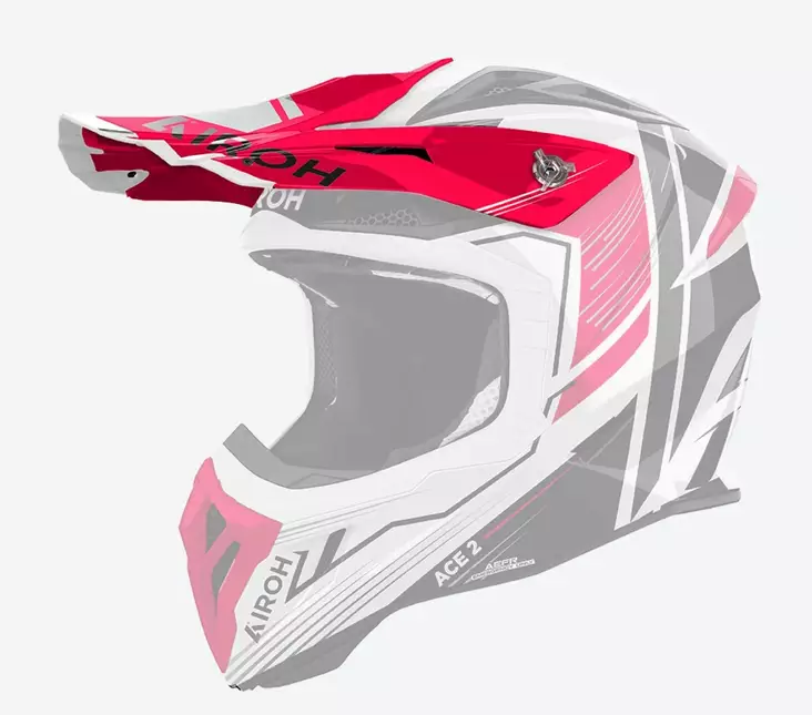 Airoh Aviator Ace 2 Peak Engine Red Gloss - Offroad kypärien lipat - D499142 - 1