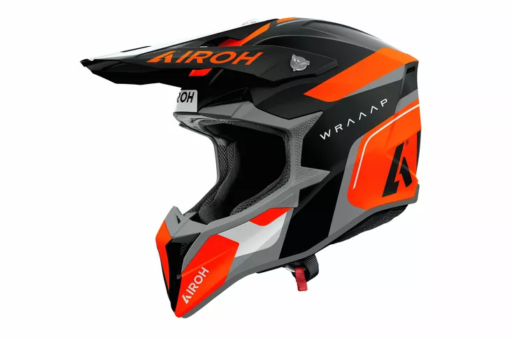 Airoh Kypärä Wraaap Conquer Oranssi matta - Offroad-kypärät - D522622 - 1