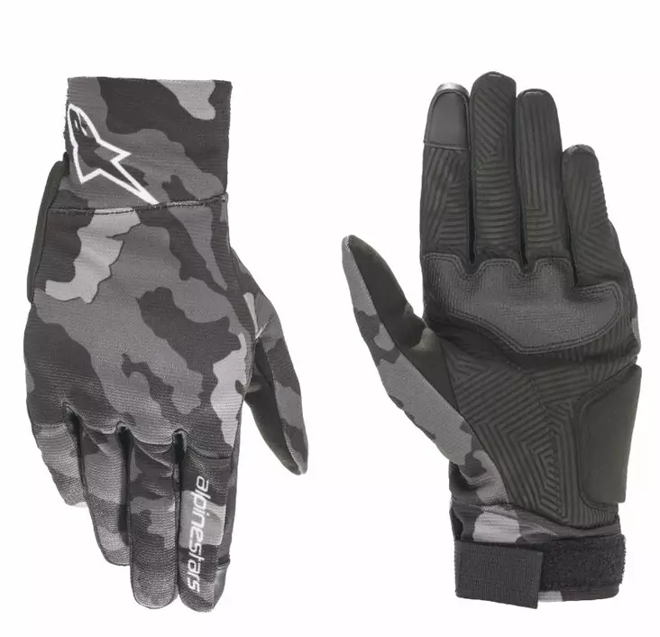 Alpinestars Ajohanska Reef Camo/Harmaa - Lyhyet moottoripyörähanskat - D372542 - 1