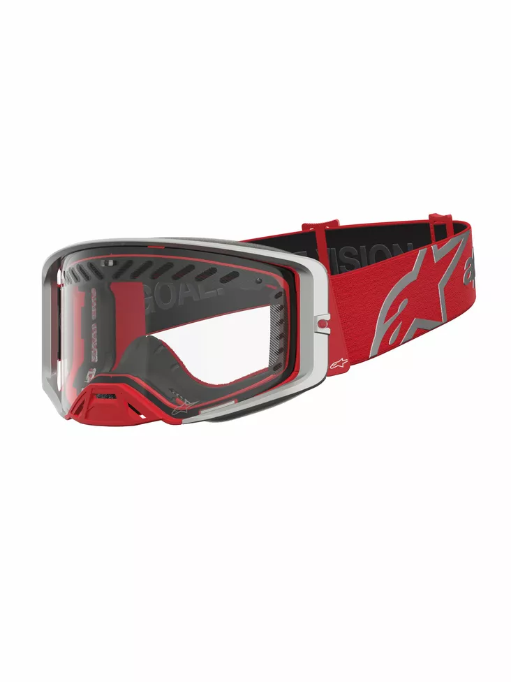 Alpinestars Ajolasit Supertech Dura Air Fluid Punainen Hopea Kirkas - Offroad ajolasit - D543972 - 1