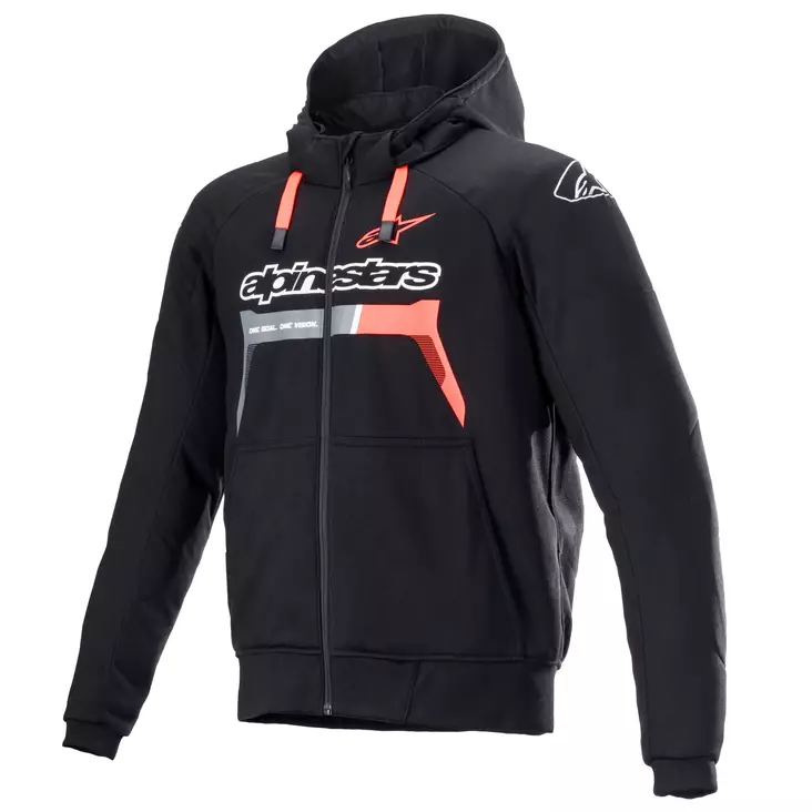 Alpinestars Huppari Chrome Ignition Musta/Punainen - Kevyet moottoripyörätakit - D413482 - 1