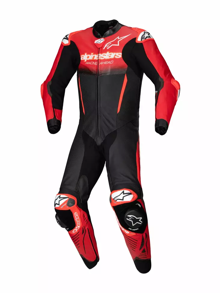 Alpinestars Nahkapuku 1-pcs GP-R7 Musta/Punainen - Nahkaiset moottoripyöräpuvut - D496882 - 1