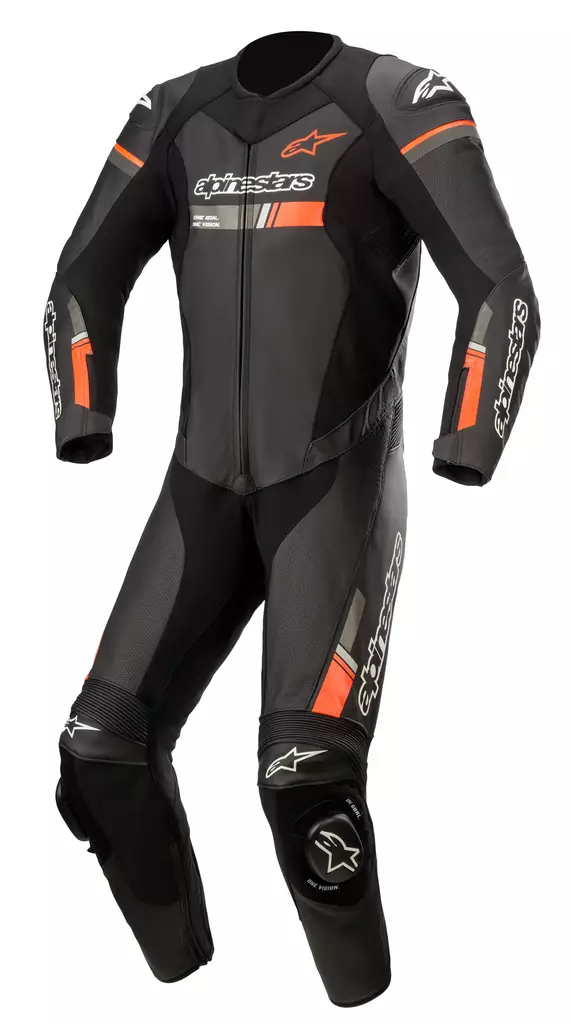 Alpinestars Nahkapuku GP Force Chaser V2 1 PCS Musta/Fluo Punainen 48 - Nahkaiset moottoripyöräpuvut - D372472 - 1
