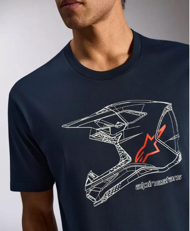 Alpinestars T-Paita MX Helmet CSF Tummansininen - Vapaa-ajan paidat - D538012 - 1
