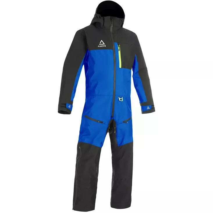 AMOQ Dynamic Haalari Vuorellinen Musta/Sininen/Hivis Keltainen - Kelkkailuhaalarit / Mono Suits - D546062 - 1