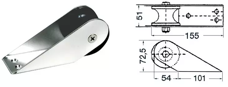 Ankkurirulla155x51-mm S.S - Veneen Ankkurit & tarvikkeet - D123282 - 1