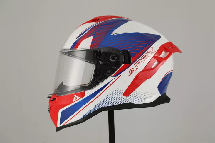 APEX Kypärä FI200 Madrid valkoinen/punainen/sininen - Umpikypärät - D508092 - 1