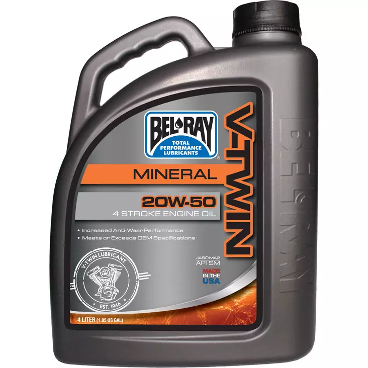 Bel-Ray V-Twin Mineral 20W-50 4L - 4-tahtiöljyt - D145412 - 1