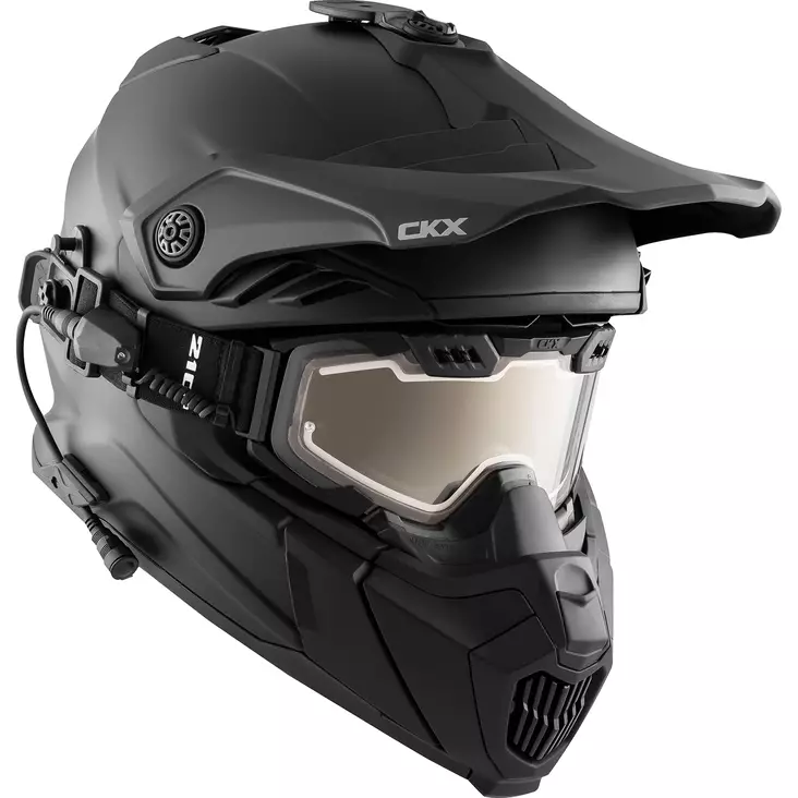 CKX Kypärä + Lasit Sähkölinssillä TITAN Airflow Mattamusta - Offroad-kypärät - D288262 - 1