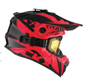 CKX Kypärä + Lasit TITAN Airflow Extra Punainen - Offroad-kypärät - D355292 - 1