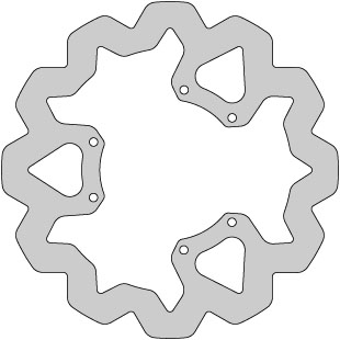 Delta-Braking Jarrulevy, Etu, Ulko Ø 260mm, Aprilia / Derbi / Gilera / Rieju - Mopon Jarrulevyt - D479852 - 1
