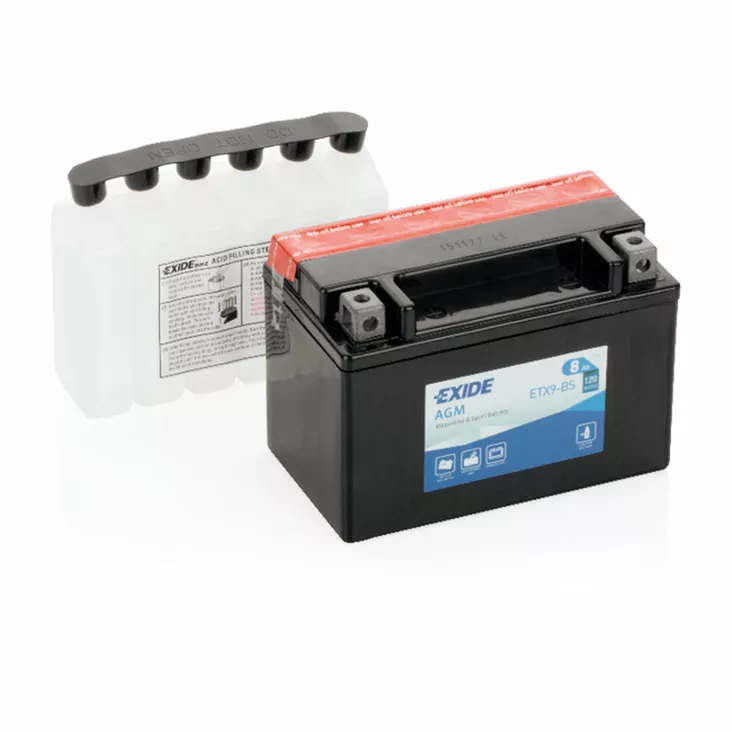Exide akku ETX9-BS sis.happopatruunan - Akut - D548162 - 1