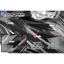 Frogzskin Polaris IQ Hood Vent Kit 2005-11 (4pc) - Moottorikelkan ilmastointikalvot - D148272 - 1