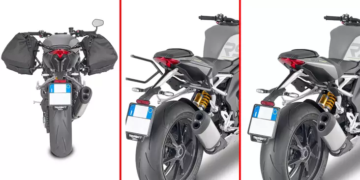 Givi TUB.HOLDER TRIUM.SPEED TRIPLE 1200RS'21 - Moottoripyörän laukkujen kiinnityssarjat - D438642 - 1