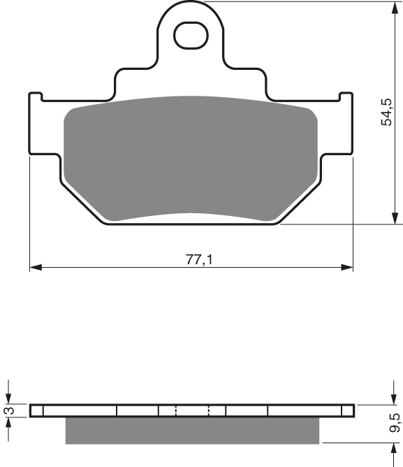 GOLDFREN Jarrupalat 046 Ceramic Carbon AD Front DR600 85-89 RM250 86-86 - Moottoripyörän jarrupalat - D227812 - 1