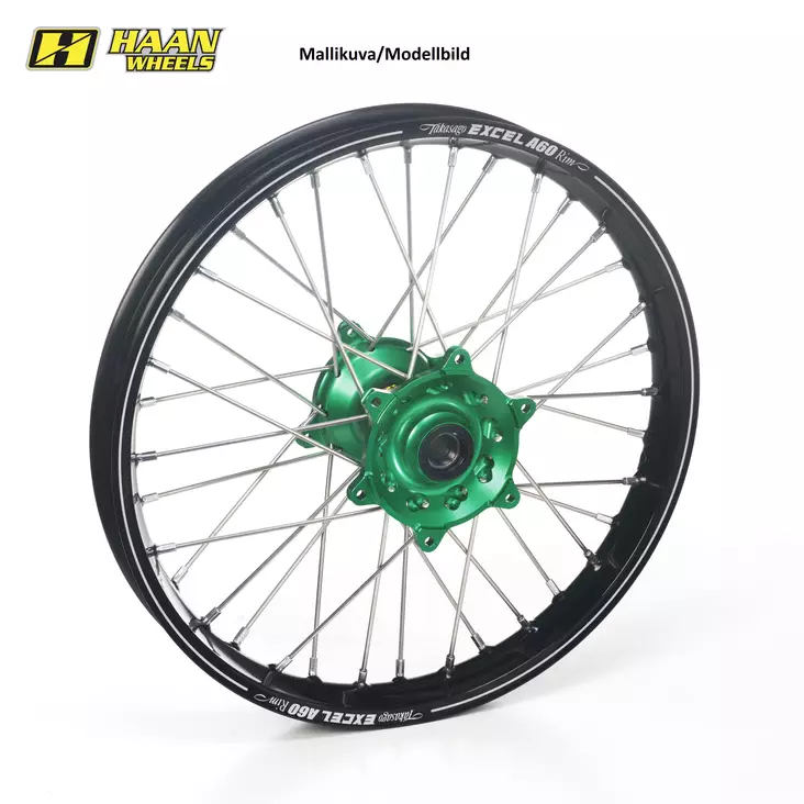 Haan wheel KX 250 / KXF 450 03-16 19-2,15 A60 RIM/GREEN HUB - Moottoripyörän täydelliset vanteet - D200772 - 1