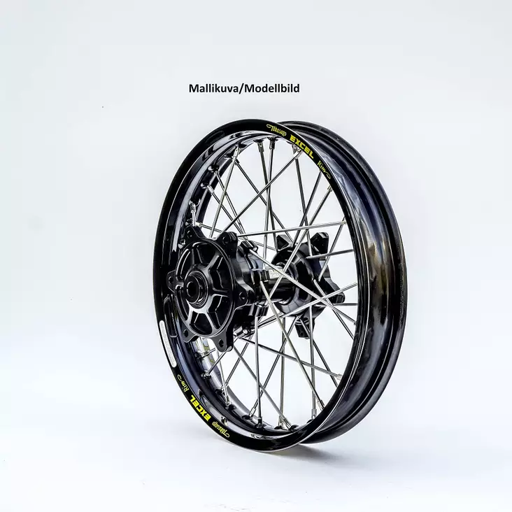 Haan wheel SX&SXF 03-14 /EXC MODELS 03-15 17-3,50 BLACK RIM/BLACK HUB - Moottoripyörän täydelliset vanteet - D239992 - 1
