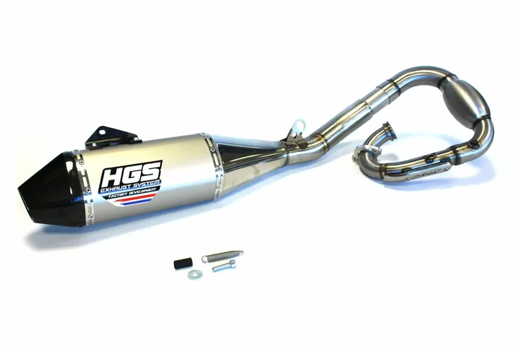 HGS Täysputkisto 4T YZ450F 26-.. Carbon end cap - Moottoripyörän pakoputkistot - D546152 - 1