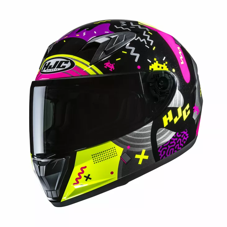 HJC Kypärä Y10 Mika Junior Musta/Keltainen/Pinkki MC3H - Lasten kypärät - D528542 - 1