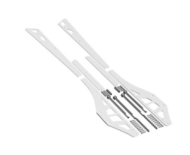 ITEK Liukurunkojen vahvistukset Valkoinen Polaris Axys Matryx 155" - Moottrikelkan alustan jatkot &vahvikkeet - D333892 - 1