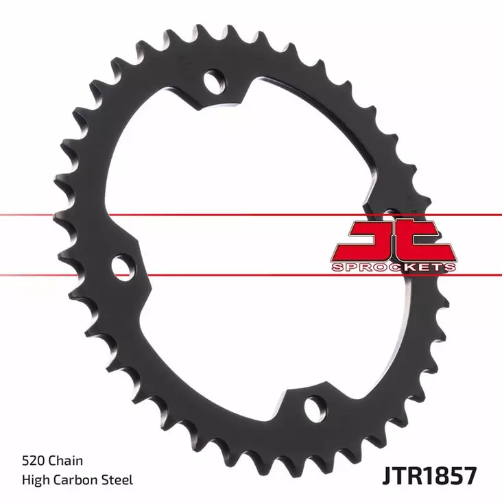 JT Rear Sprocket JTR1857.38ZBK - Moottoripyörän eturattaat - D499652 - 1