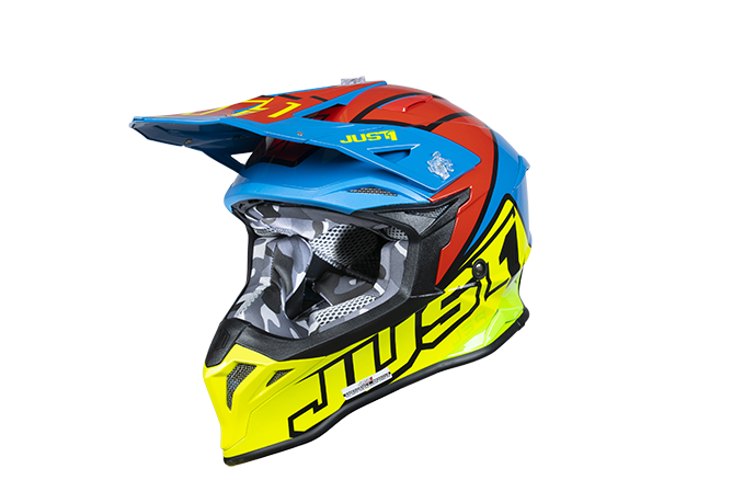 Just1 Kypärä J-39 Thruster Fluo Keltainen/Punainen/Sininen - Offroad-kypärät - D444902 - 1