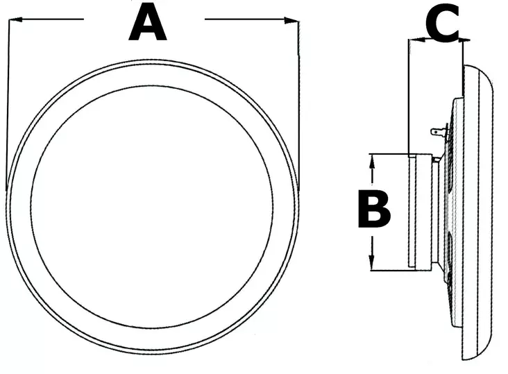 Kaiutin 4'' Marin valk. - Venekaiuttimet & -tarvikkeet - D124492 - 1