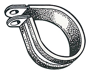 Letkunkiristin kumisuojattu 45 mm 10 kpl/pakk - Veneen Letkunkiristimet - D123102 - 1