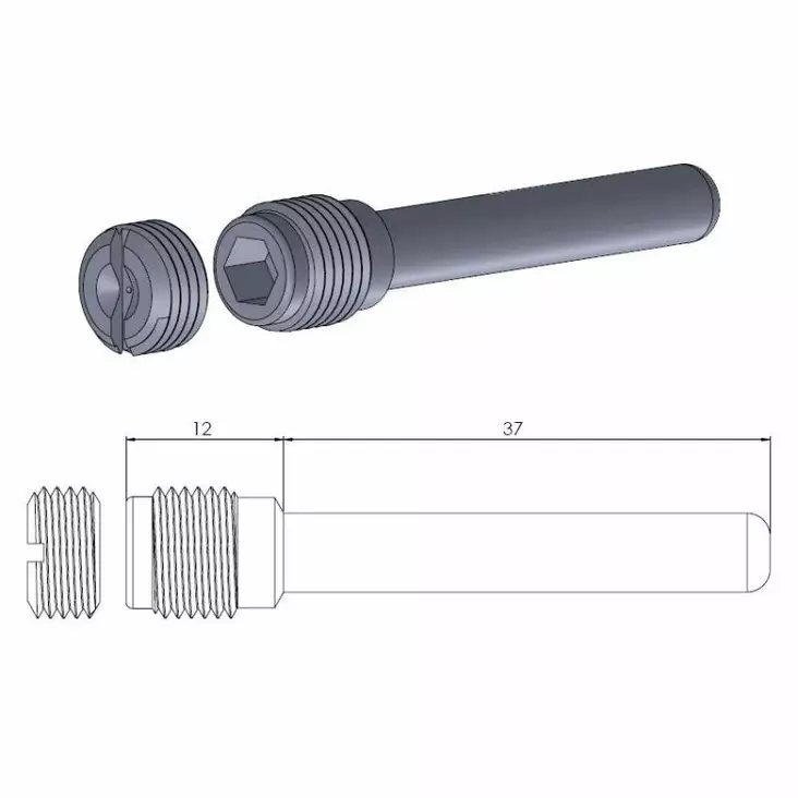 Moto-Master Jarrusatulan sokkatappi Front DRZ400 00-09 KLX300R 96-07 - Moottoripyörän jarrujen muut osat - D244992 - 1
