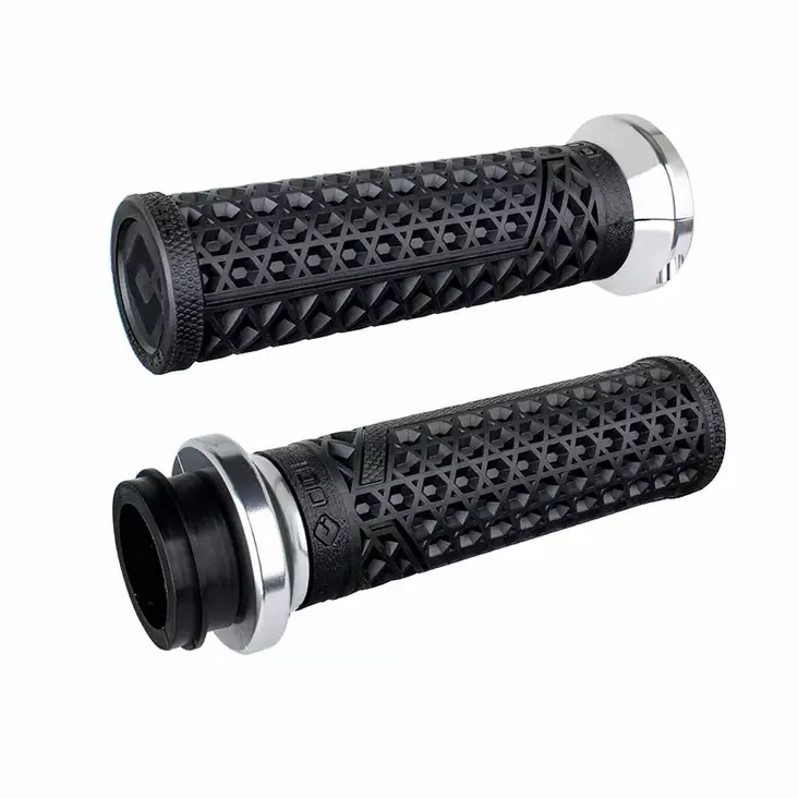 ODI Street Grips V-TWIN Lock-On VANS Signature-HD TBW BLACK/Silver - Moottoripyörän kahvakumit - D510212 - 1