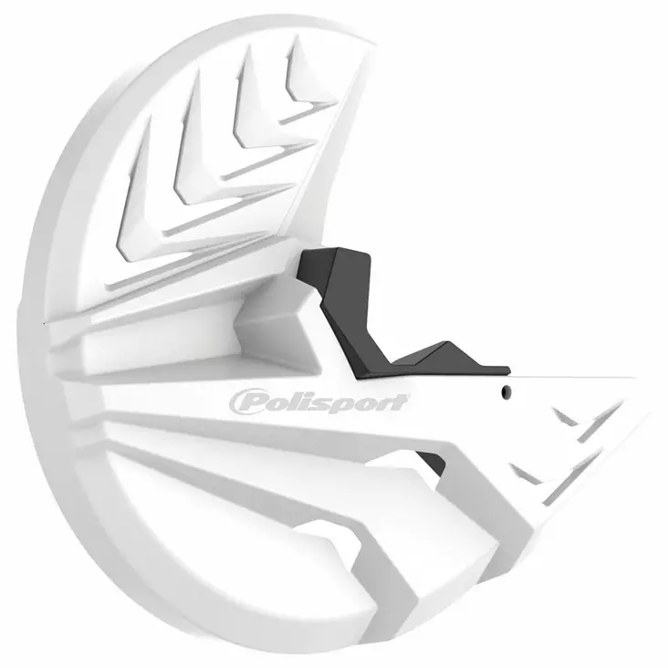 Polisport Disk with bottom fork prot Honda CRF450R(10-14) white/black (8) - Moottoripyörän haarukansuojat - D344252 - 1