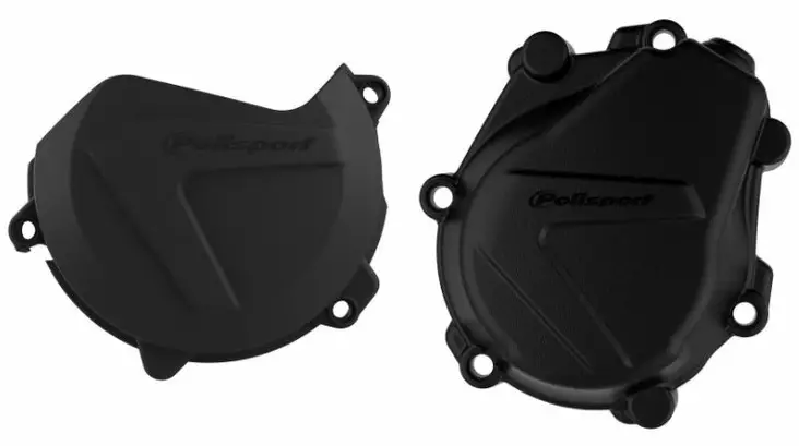 Polisport Kit Clutch+Igni. KTM SXF/XCF450 (16-22) HUSQ FC450 (16-22) Black (28) - Moottoripyörän moottorin suojakopat - D400562 - 1