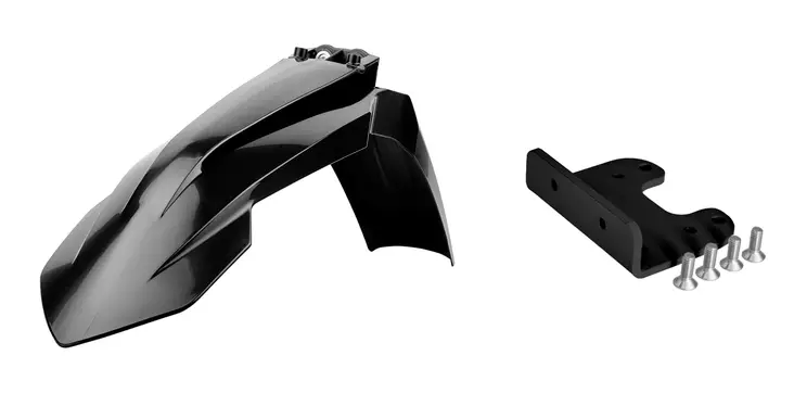 Polisport Kit front fender ktm(17)+adapter SX(07-12) EXC(08-13) black (6) - Moottoripyörän muovisarjat - D344522 - 1