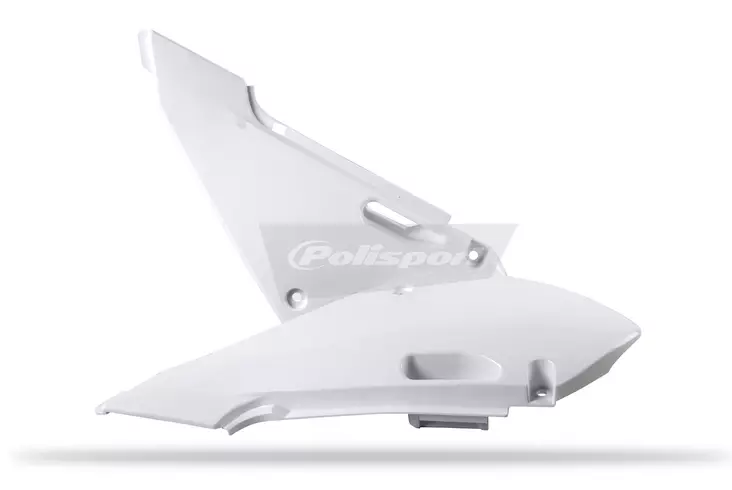 Polisport side panel KX65(00-..)KLX110(02-09)/RM65(03-05)/DR-Z110 white (6) - Moottoripyörän sivupaneelit - D345582 - 1