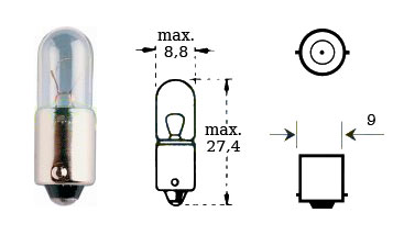 Polttimo 6v 4w Ba 9s - Polttimot - D495162 - 1