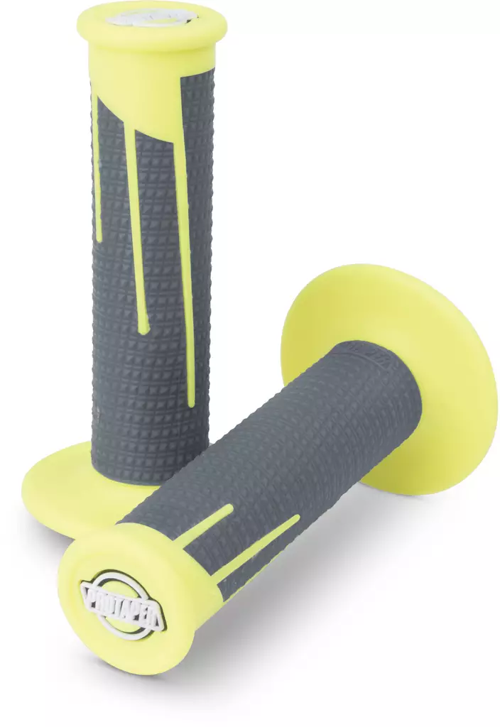 Protaper Tupet Clampon Full Diamond Neon Keltainen/Tumman Harmaa - Moottoripyörän kahvakumit - D258332 - 1