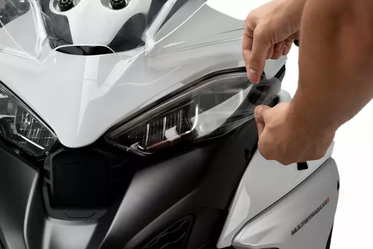 Puig Adhere Headlight Prot. Ducati Multistrada V4 21' C - Moottoripyörän valojen tarvikkeet - D503312 - 1