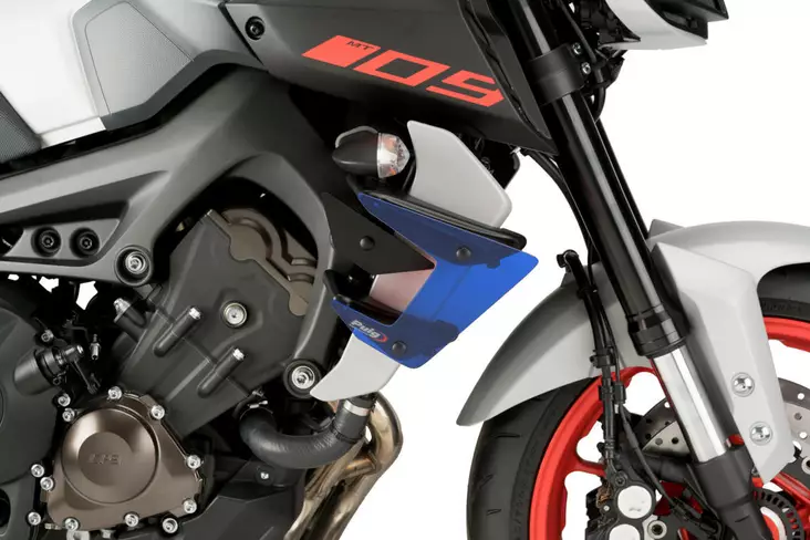 Puig Downforce Naked Side Spoilers Yamaha Mt-09 17'- C/Blue - Moottoripyörän katteet & tuulenohjaimet - D407042 - 1