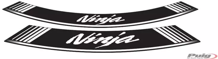 Puig Kit 8 Rim Strips Ninja C/White - Moottoripyörän vanneteipit - D298672 - 1