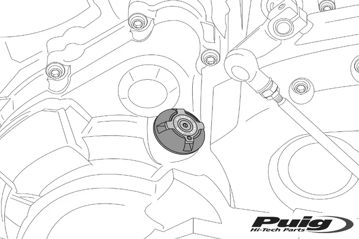 Puig Plug Oil Carter Honda C/Blue - Moottoripyörän moottorin pultit & korkit - D443052 - 1