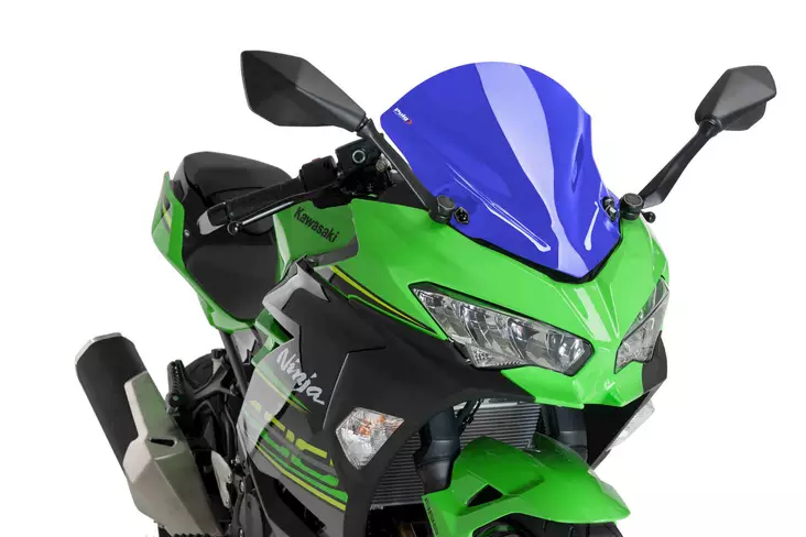 Puig Racing Screen Kawasaki Ninja 400 18' C/Blue - Moottoripyörän tuulisuojat - D303272 - 1