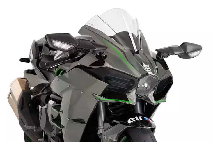 Puig Racing Screen Kawasaki Ninja H2/H2R 15'-22' C/Clea - Moottoripyörän tuulisuojat - D301032 - 1