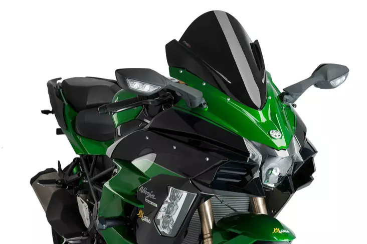 Puig Racing Screen Kawasaki Ninja H2 Sx 18' C/Black - Moottoripyörän tuulisuojat - D302962 - 1