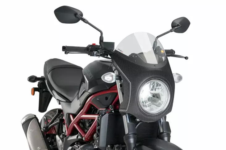 Puig Semifairing Carbon Look Suzuki Sv650 16'- C/Smoke - Moottoripyörän katteet & tuulenohjaimet - D337872 - 1